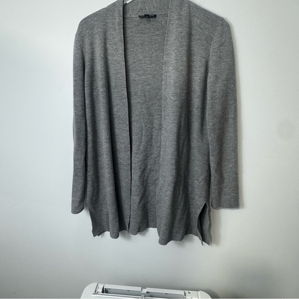 Eileen Fisher wool open front cardigan sweater size Medium 2146